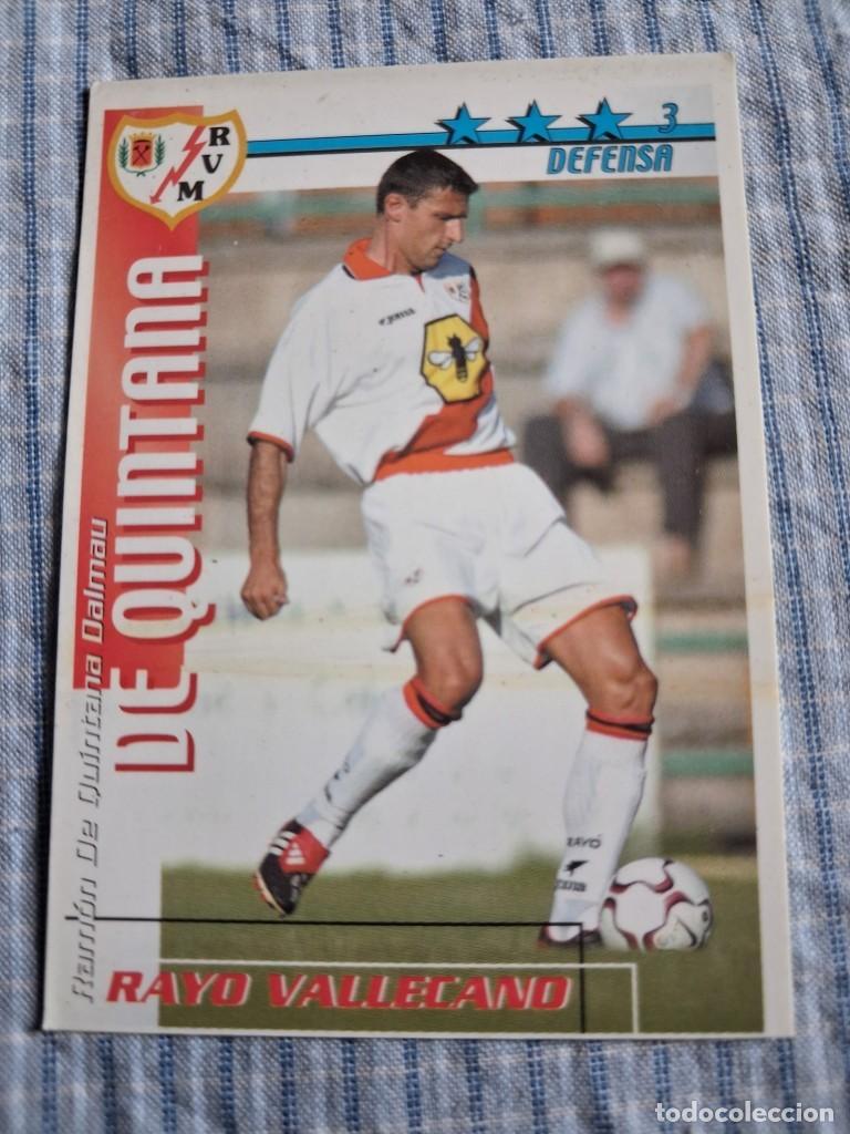 Football Stickers: F&uacute;tbol Match Total. Liga 2002 &ndash; 2003. De Quintana. Rayo Vallecano. Magic Box Int. Estado ver imagen