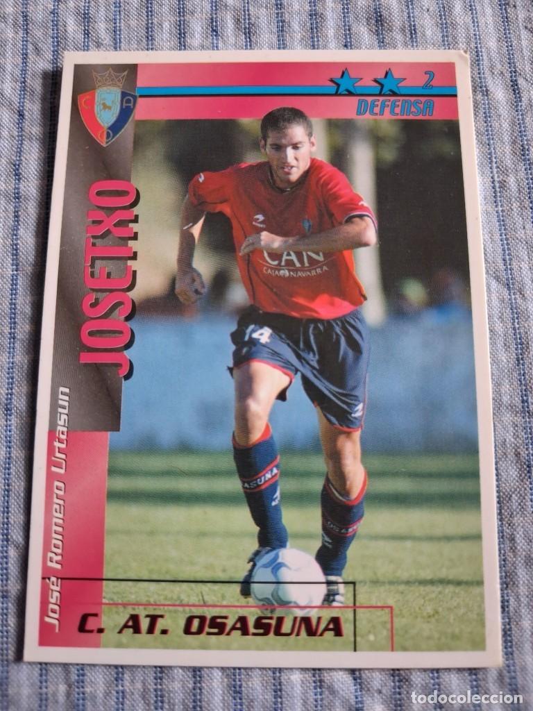 Cromos de f&uacute;tbol: F&uacute;tbol Match Total. Liga 2002 &ndash; 2003. Josetxo. C. At. Osasuna. Magic Box Int. Estado ver imagen