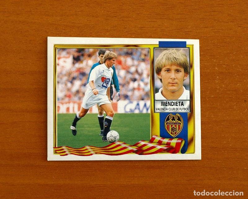 Cromos de f&uacute;tbol: Valencia - Mendieta - Ediciones Este Liga 1995-1996, 95-96 - Nunca Pegado