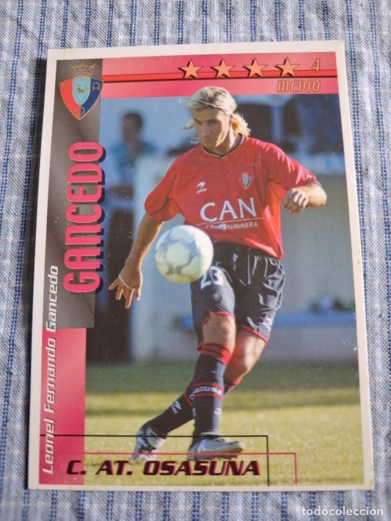 Cromos de f&uacute;tbol: F&uacute;tbol Match Total. Liga 2002 &ndash; 2003. Gancedo. C. At. Osasuna. Magic Box Int. Estado ver imagen