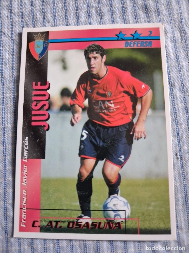 Cromos de f&uacute;tbol: F&uacute;tbol Match Total. Liga 2002 &ndash; 2003. Jusue. C. At. Osasuna. Magic Box Int. Estado ver imagen