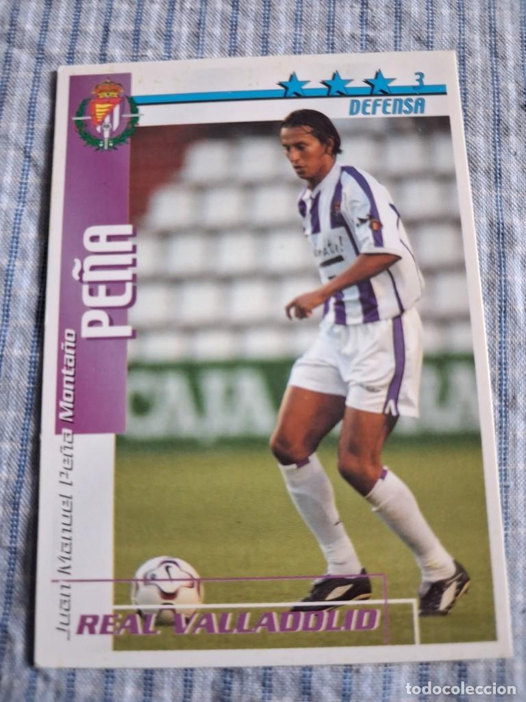 Cromos de f&uacute;tbol: F&uacute;tbol Match Total. Liga 2002 &ndash; 2003. Pe&ntilde;a. Real Valladolid. Magic Box Int. Estado ver imagen