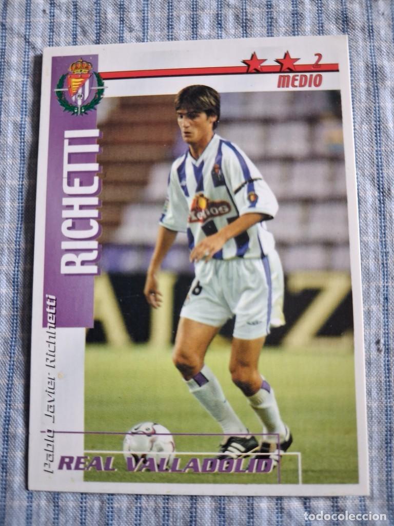 Cromos de f&uacute;tbol: F&uacute;tbol Match Total. Liga 2002 &ndash; 2003. Richetti. Real Valladolid. Magic Box Int. Estado ver imagen