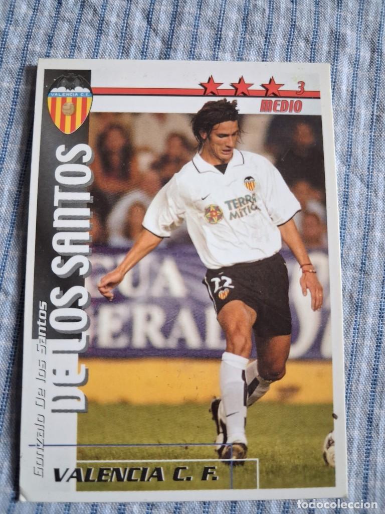 Cromos de f&uacute;tbol: F&uacute;tbol Match Total. Liga 2002 &ndash; 2003. De los Santos. Valencia C.F. Magic Box Int.