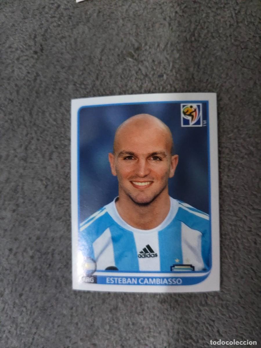 Football Stickers: 114 PANINI MUNDIAL 2010 WORLD CUP ESTEBAN CAMBIASSO ARGENTINA CROMO 10 SUD&Aacute;FRICA NUEVO AAN