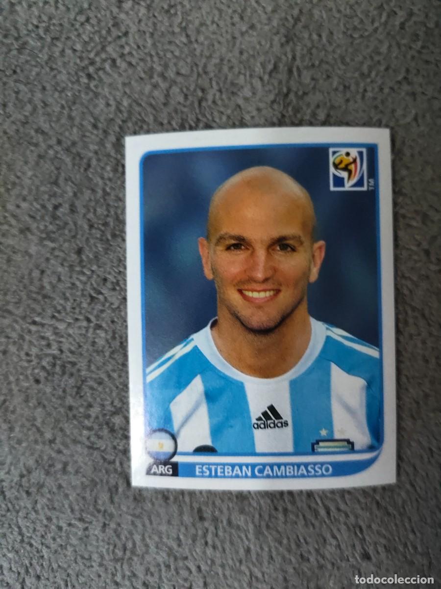 Football Stickers: 114 PANINI MUNDIAL 2010 WORLD CUP ESTEBAN CAMBIASSO ARGENTINA CROMO 10 SUD&Aacute;FRICA NUEVO AAN