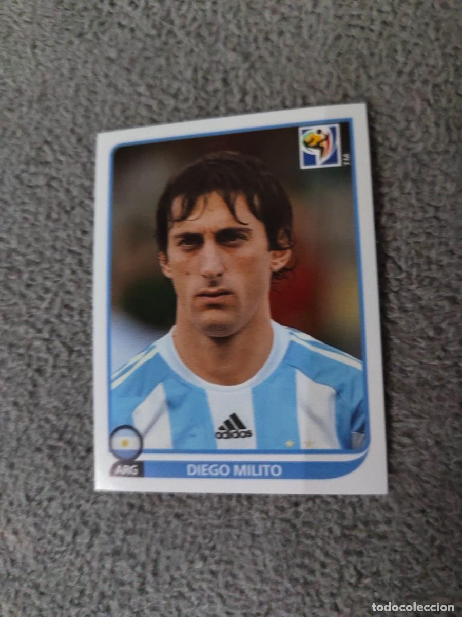 Cromos de f&uacute;tbol: 123 PANINI MUNDIAL 2010 WORLD CUP DIEGO MILITO ARGENTINA CROMO 10 SUD&Aacute;FRICA NUEVO AAN