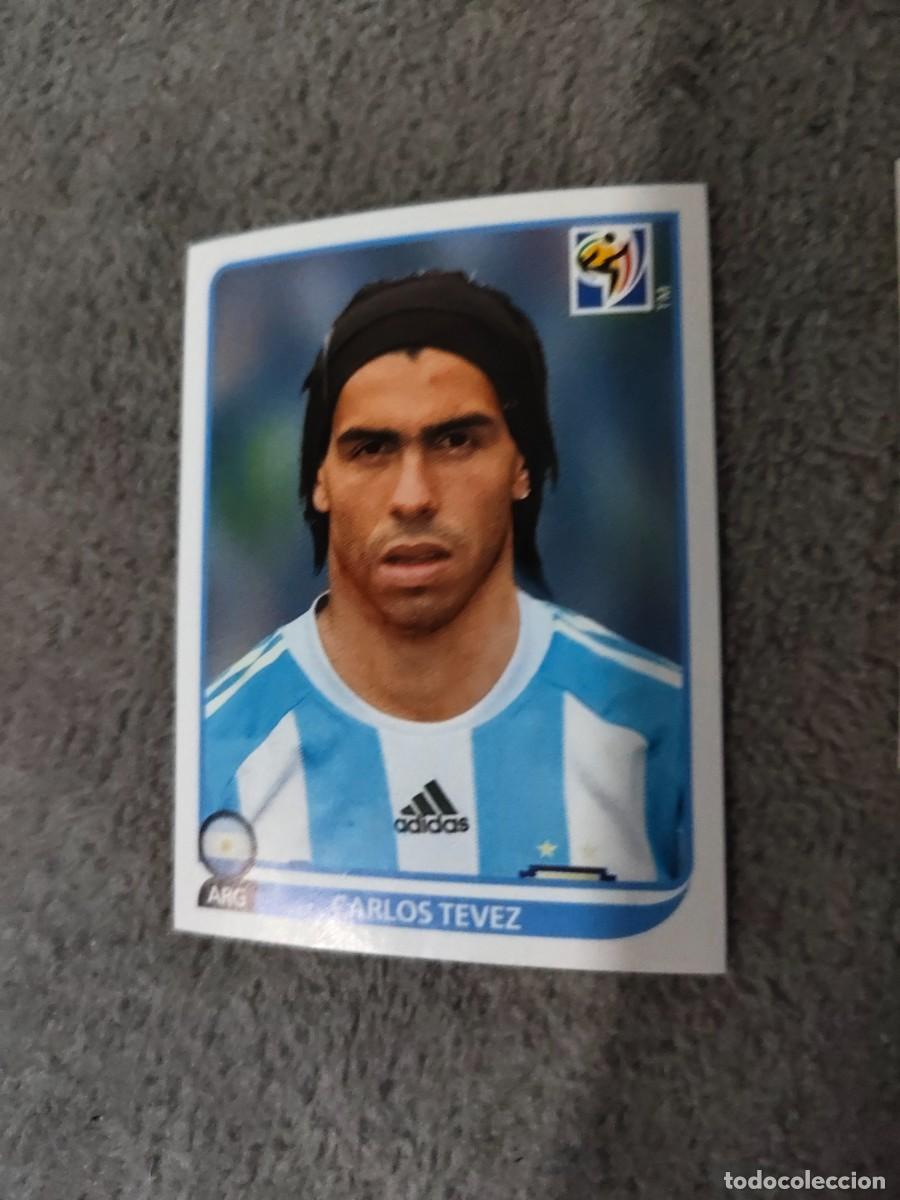 Cromos de f&uacute;tbol: 124 PANINI MUNDIAL 2010 WORLD CUP CARLOS TEVEZ ARGENTINA CROMO 10 SUD&Aacute;FRICA NUEVO AAN