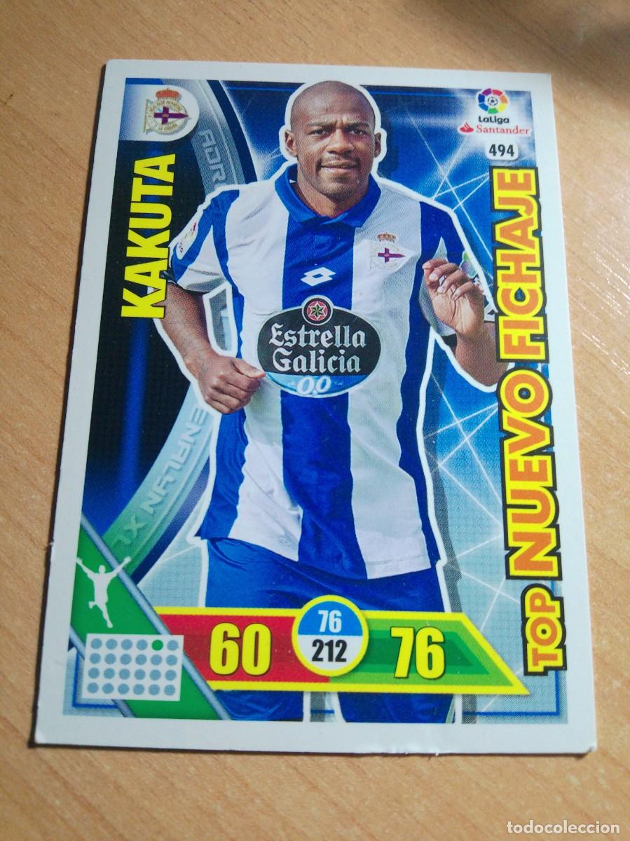 Cromos de f&uacute;tbol: 494 KAKUTA TOP NUEVO FICHAJE DEPORTIVO DE LA CORU&Ntilde;A 2016 2017 ADRENALYN 16 17