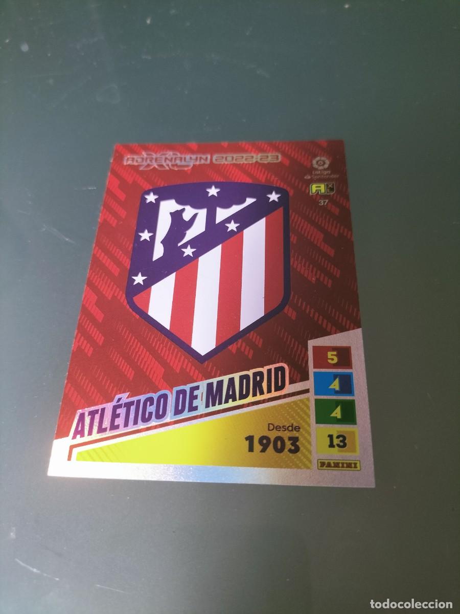 Cromos de f&uacute;tbol: 1 CROMO FICHA PANINI ADRENALYN 2022-2023 22-23 ATLETICO MADRID 37 ESCUDO