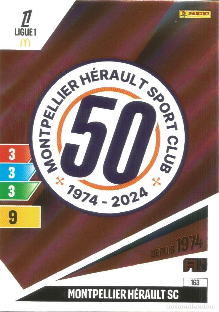 Cromos de f&uacute;tbol: Carta N&uacute;mero 163 - Escudo Montpellier - Ligue 1 McDonald's 2024-25 - Adrenalyn XL (Panini, 2024)