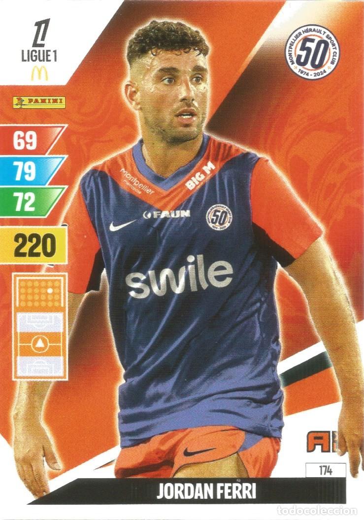 Cromos de f&uacute;tbol: Carta N&uacute;mero 174 - J. Ferri - Montpellier - Ligue 1 McDonald's 2024-25 - Adrenalyn XL (Panini, 2024)