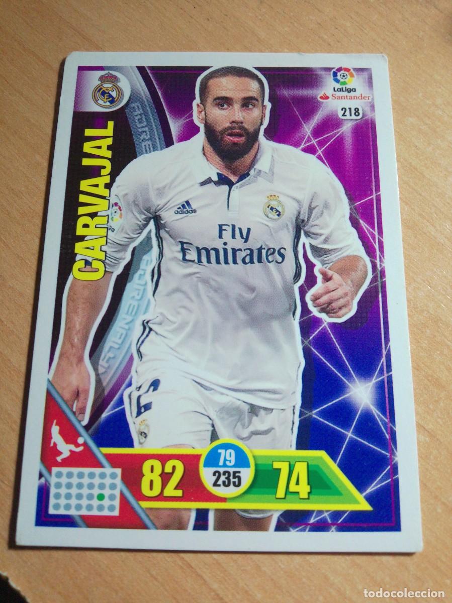 Cromos de f&uacute;tbol: 218 CARVAJAL REAL MADRID ADRENALYN 2016 2017 PANINI 16 17