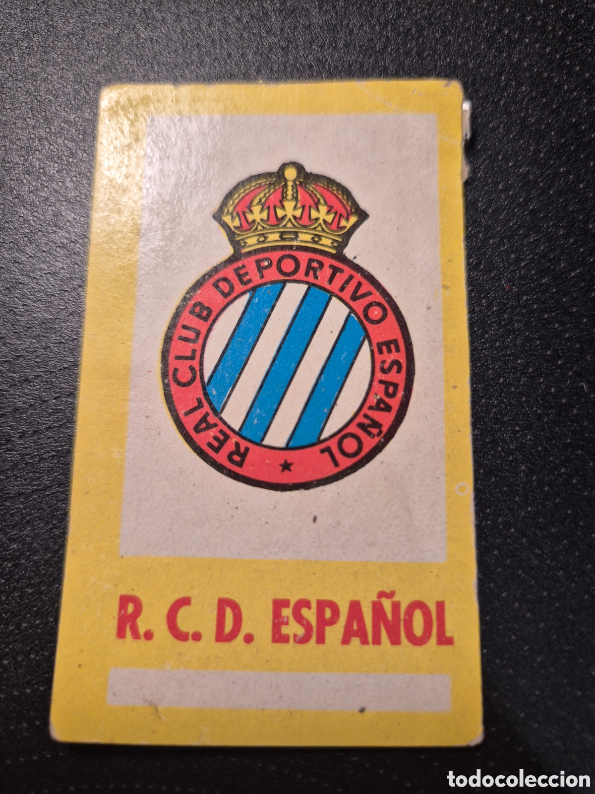 Cromos de f&uacute;tbol: RCD ESPA&Ntilde;OL ESCUDO CAMPEONES 1961 BRUGUERA