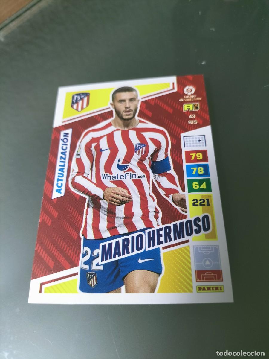 Cromos de f&uacute;tbol: 1 CROMO FICHA PANINI ADRENALYN 2022-2023 22-23 ATLETICO MADRID 43 bis MARIO HERMOSO ( ACTUALIZACION