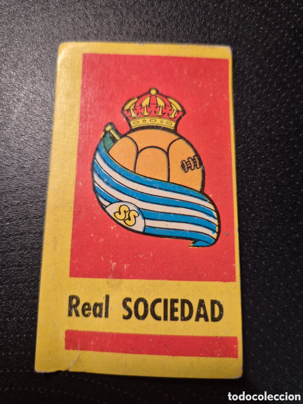 Cromos de Futebol: ESCUDO REAL SOCIEDAD CAMPEONES 1961 BRUGUERA
