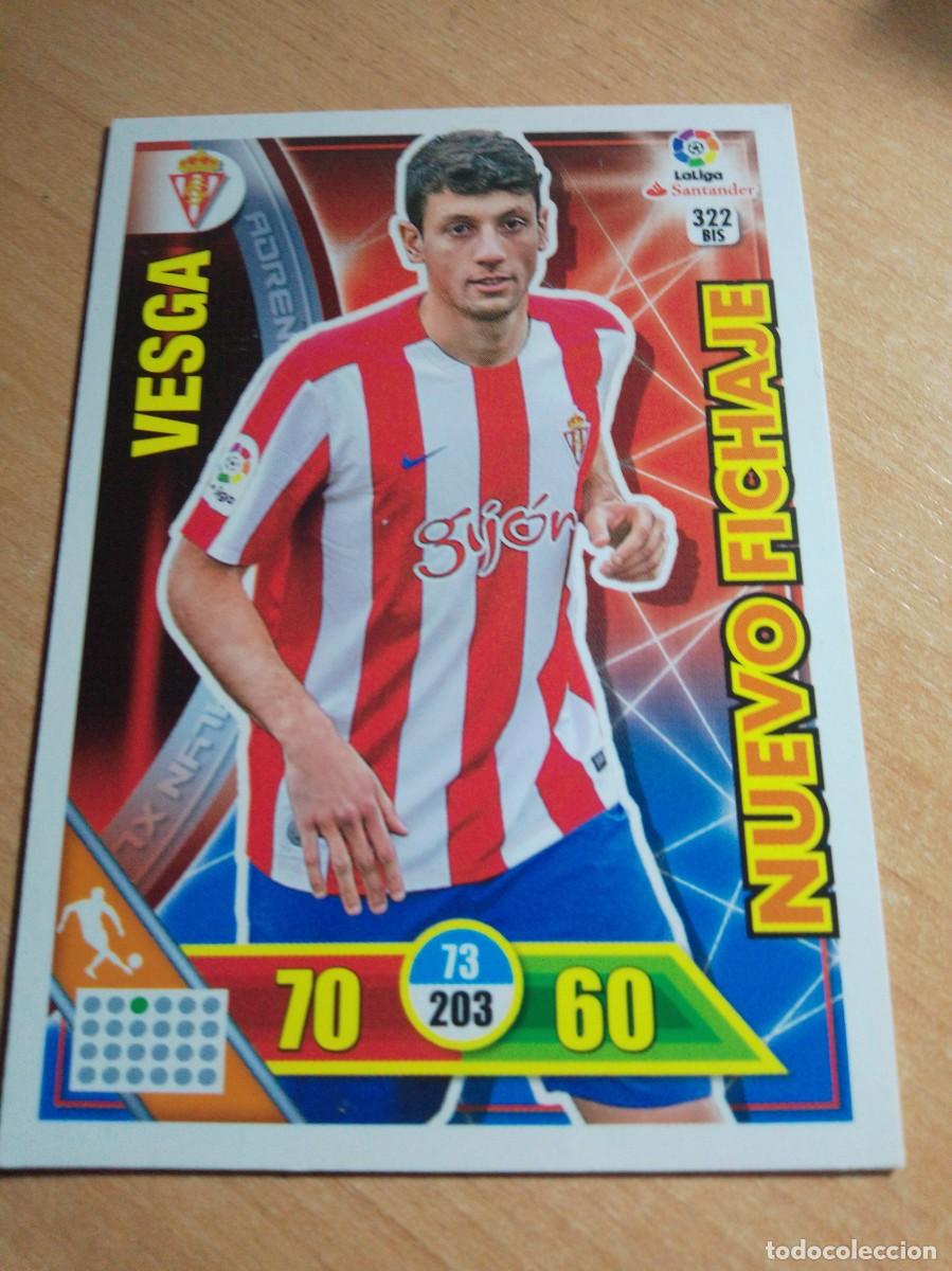 Cromos de f&uacute;tbol: 322 BIS VESGA NUEVO FICHAJE SPORTING DE GIJON 2016 2017 ADRENALYN 16 17 PANINI