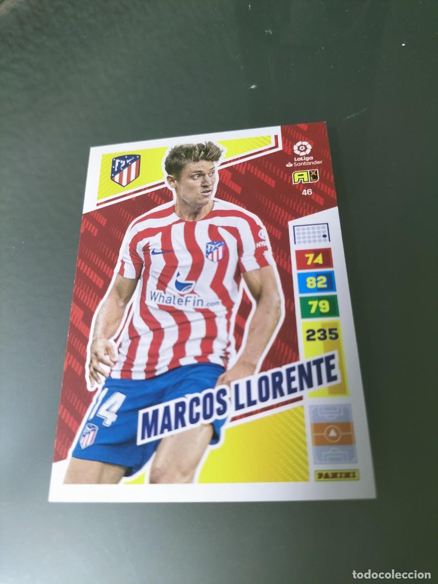 Cromos de f&uacute;tbol: 1 CROMO FICHA PANINI ADRENALYN 2022-2023 22-23 ATLETICO MADRID 46 MARCOS LLORENTE