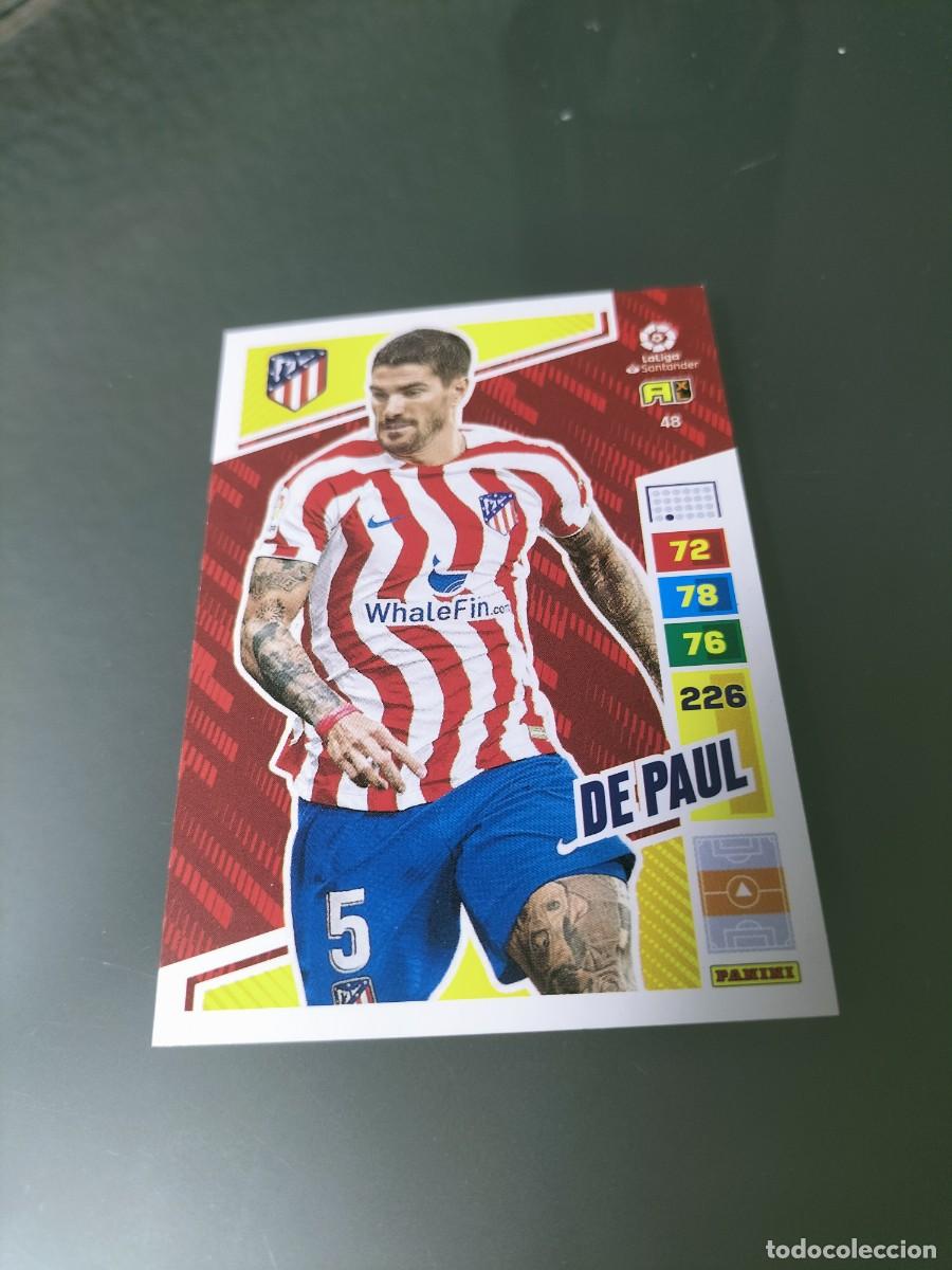 Cromos de f&uacute;tbol: 1 CROMO FICHA PANINI ADRENALYN 2022-2023 22-23 ATLETICO MADRID 48 DE PAUL