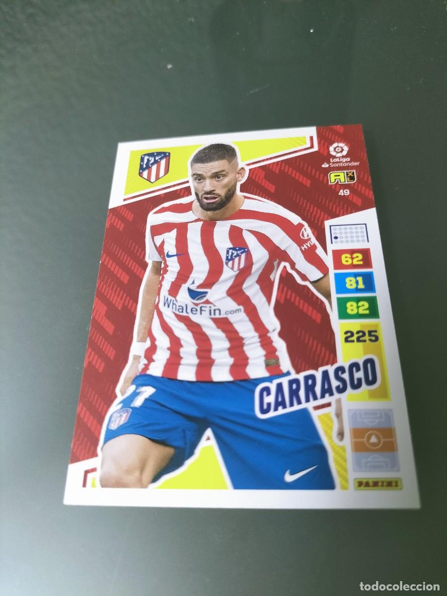 Cromos de f&uacute;tbol: 1 CROMO FICHA PANINI ADRENALYN 2022-2023 22-23 ATLETICO MADRID 49 CARRASCO