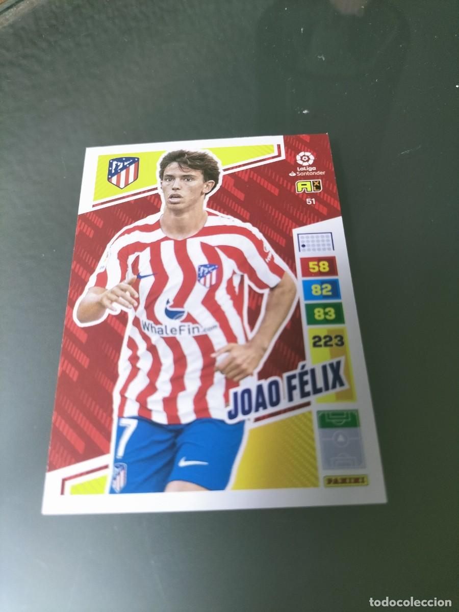 Cromos de f&uacute;tbol: 1 CROMO FICHA PANINI ADRENALYN 2022-2023 22-23 ATLETICO MADRID 51 JOAO FELIX