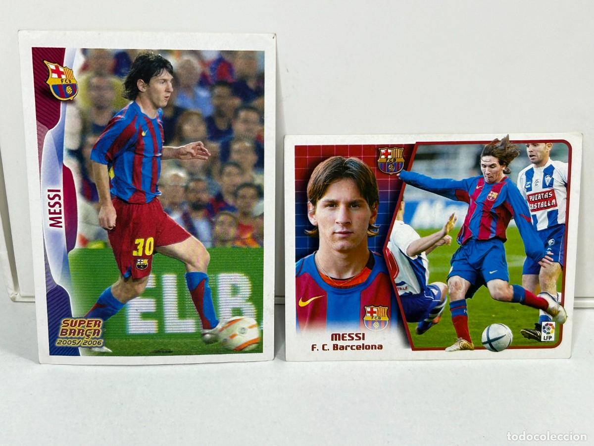 Cromos de f&uacute;tbol: LOTE DOS CROMOS ROOKIE MESSI SIN PEGAR LIGA 2005-2006 ESTE Y PANINI