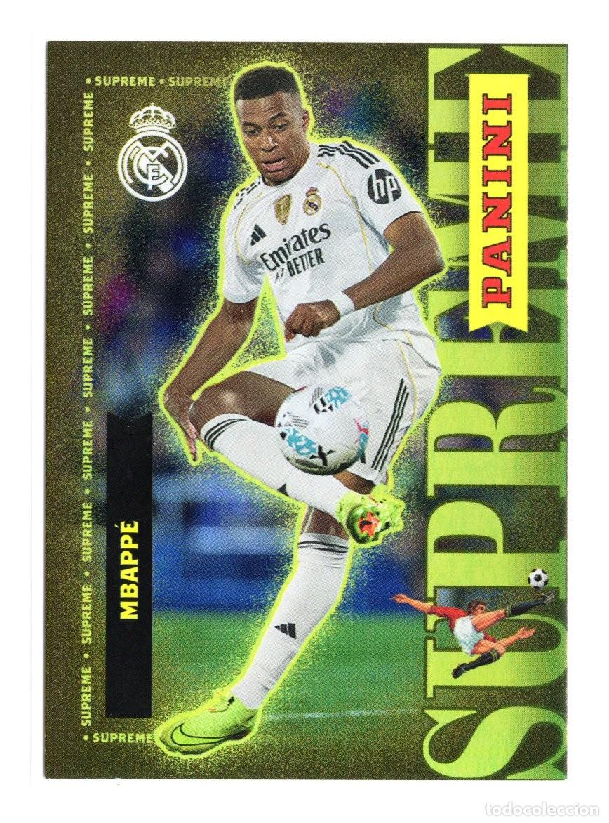 Cromos de f&uacute;tbol: Mbappe Supreme Real Madrid Panini club 25 26 2025 2026
