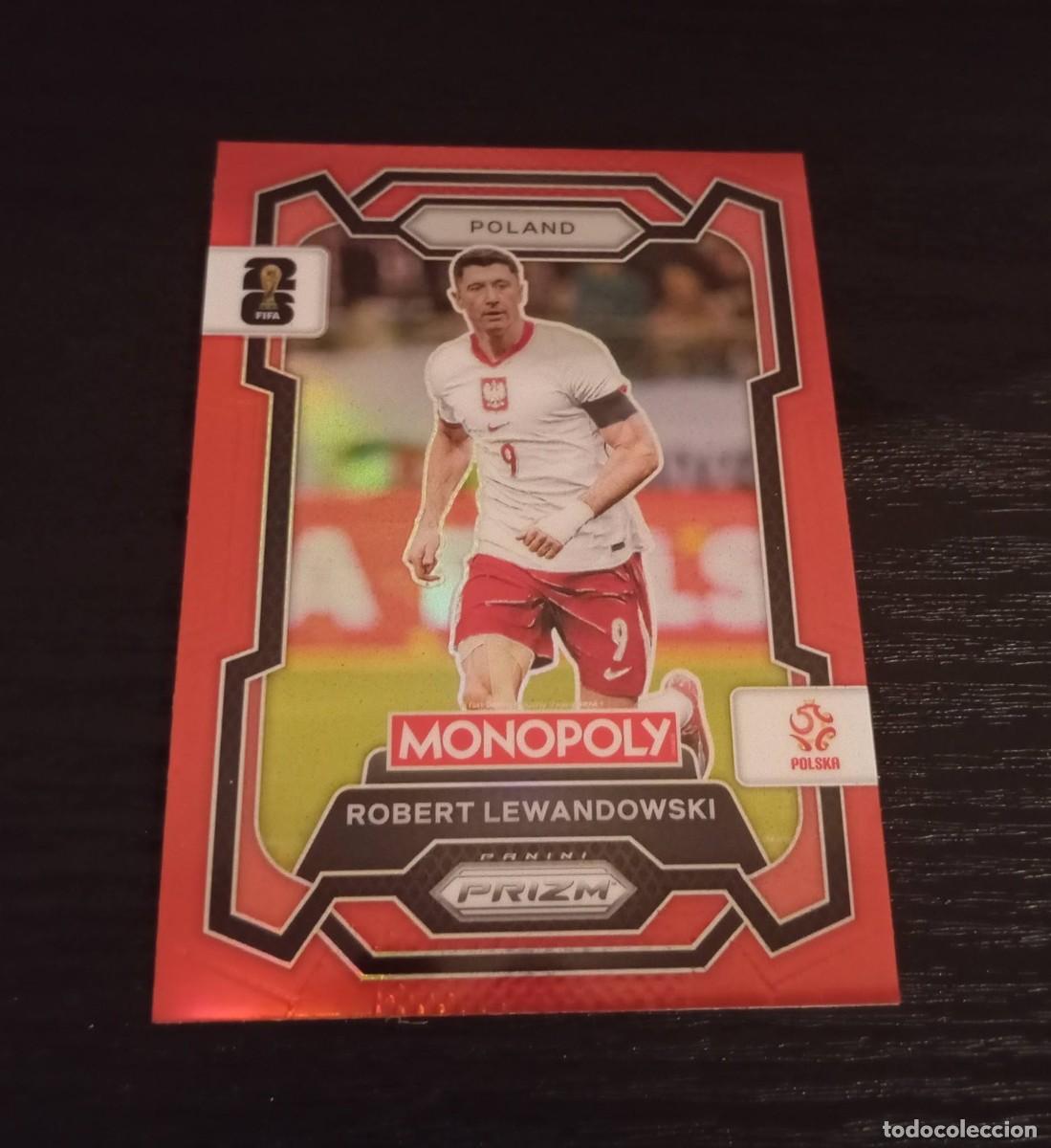 Cromos de f&uacute;tbol: -PANINI MONOPOLY PRIZM FIFA WORLD CUP 2026 : 84 LEWANDOWSKI ( POLONIA ) -- RED ROJO --