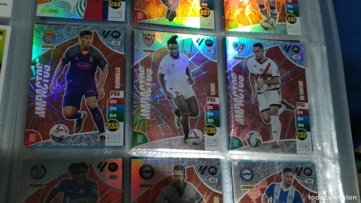 Cromos de f&uacute;tbol: 439 DE FRUTOS (Rayo Vallecano) impactos cromo adrenalyn XL 24-25 2024-2025