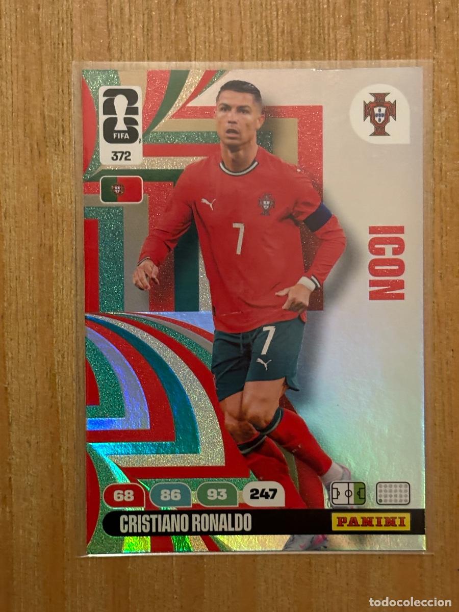 Cromos de f&uacute;tbol: 28. CROMO PANINI ADRENALYN WORLD CUP FIFA MUNDIAL 2026 N 372 CRISTIANO RONALDO PORTUGAL ICON