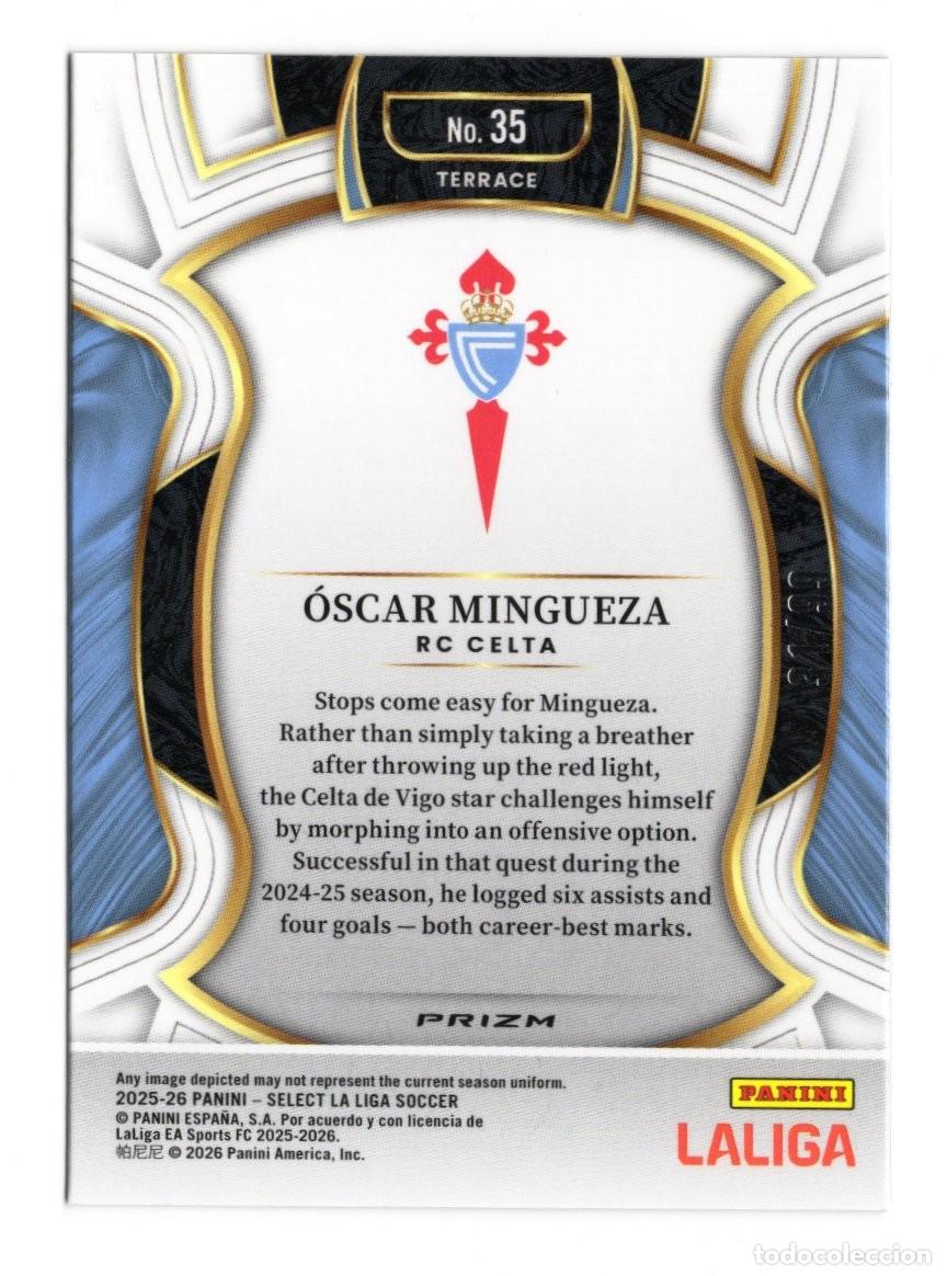 Cromos de f&uacute;tbol: Oscar Mingueza Celta Select Panini Numerada 34 /99 - Foto 2
