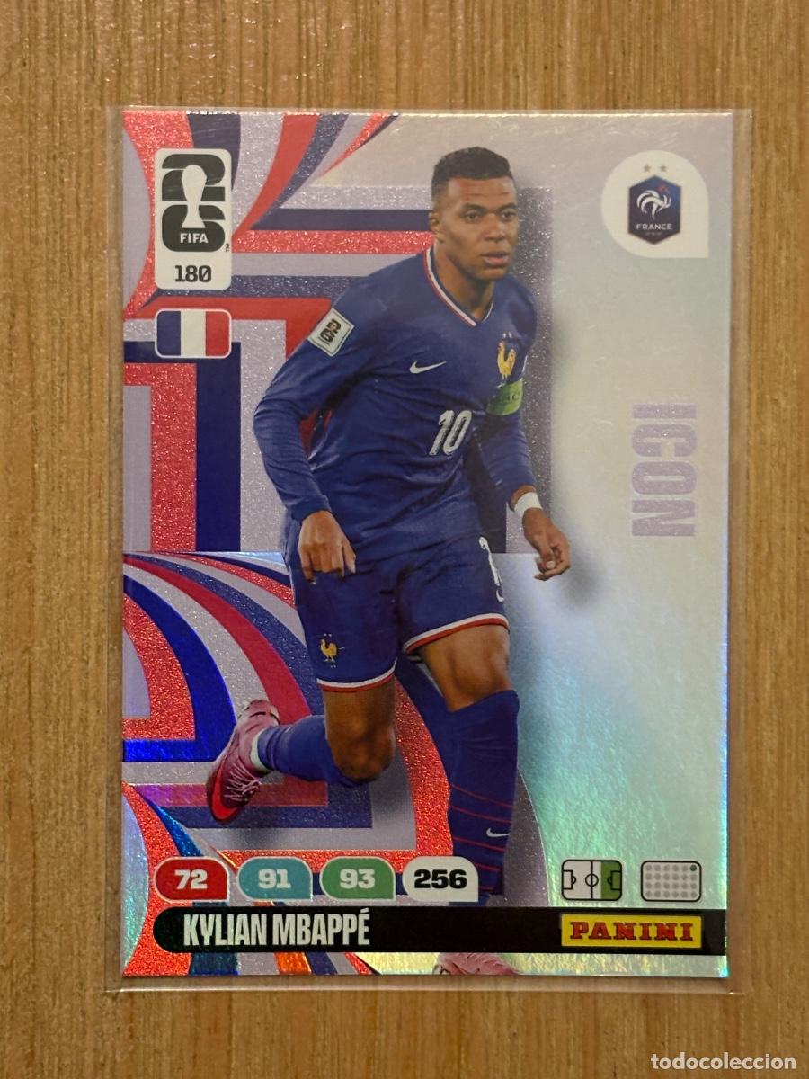 Cromos de f&uacute;tbol: CROMO PANINI ADRENALYN WORLD CUP FIFA MUNDIAL 2026 N 180 MBAPPE FRANCIA ICON