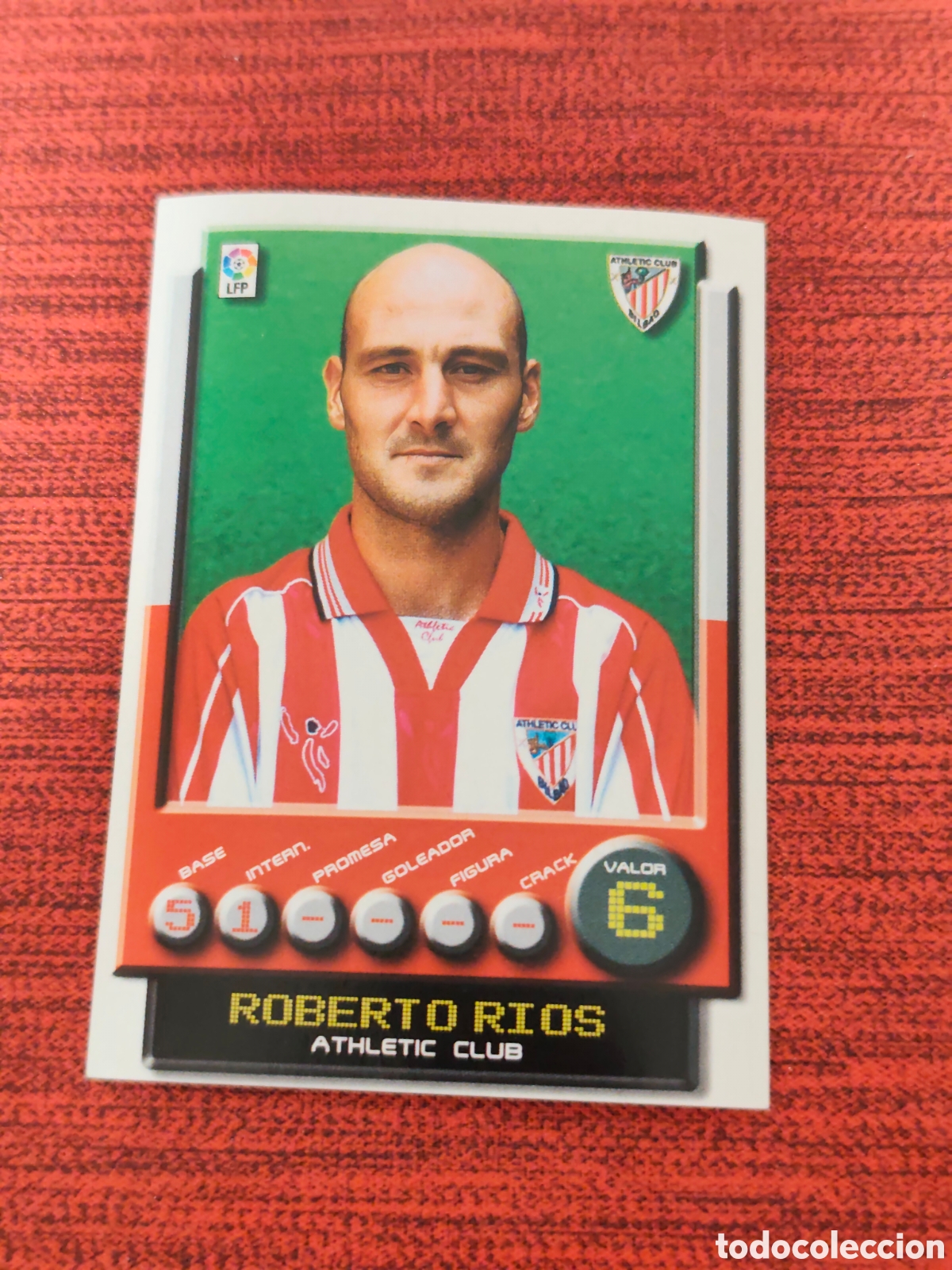Cromos de f&uacute;tbol: 27 ROBERTO RIOS ATHLETIC BILBAO SUPERLIGA 2001 2002