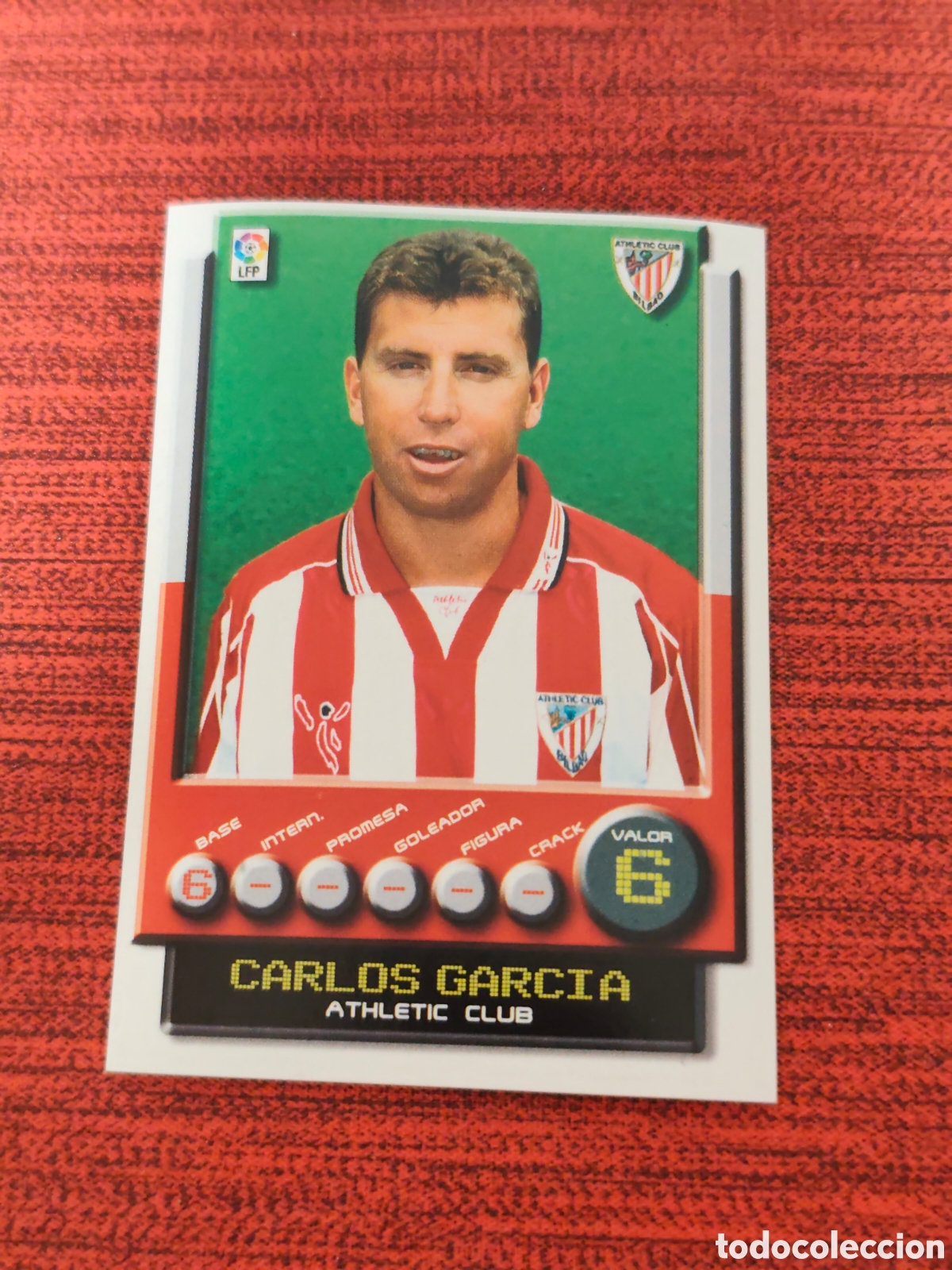 Cromos de f&uacute;tbol: 26 CARLOS GARC&Iacute;A ATHLETIC BILBAO SUPERLIGA 2001 2002