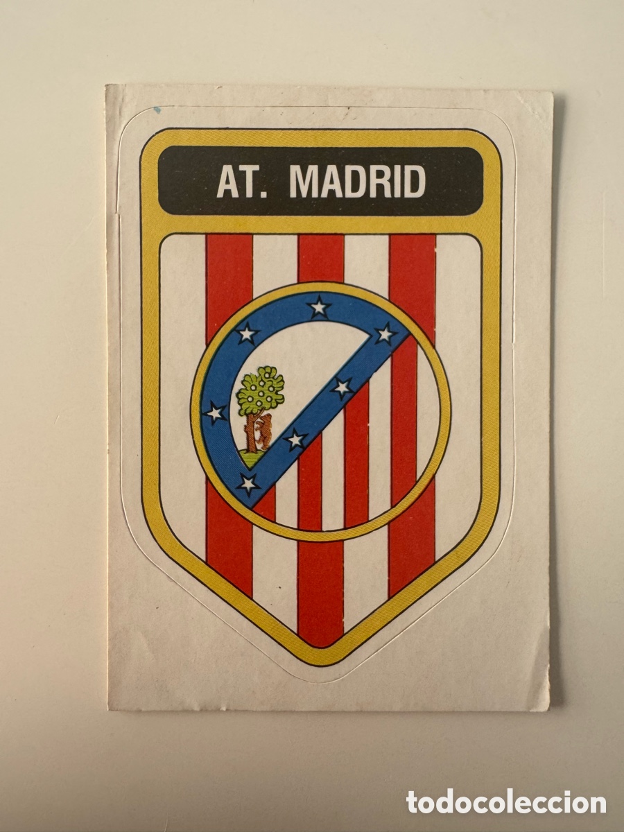 Cromos de Futebol: Figurine Panini Futbol 81 - 82 1981 1982 ATLETICO DE MADRID &ndash; N&ordm; 25 &ndash; ESCUDO