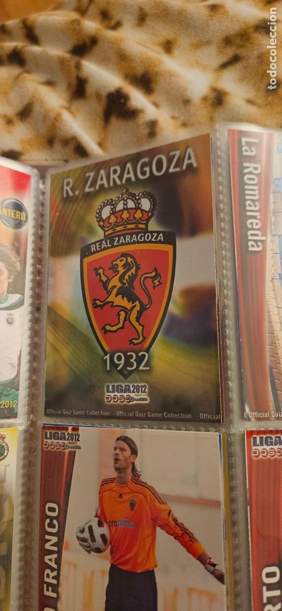 Cromos de f&uacute;tbol: 325 Escudo - Real Zaragoza - quiz game 2011 2012 sport mundicromo trading card