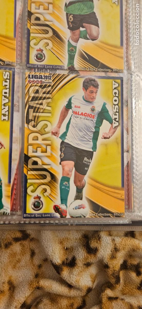 Cromos de f&uacute;tbol: 324: S.S. acosta - Racing de Santander - quiz game 2011 2012 sport mundicromo trading card
