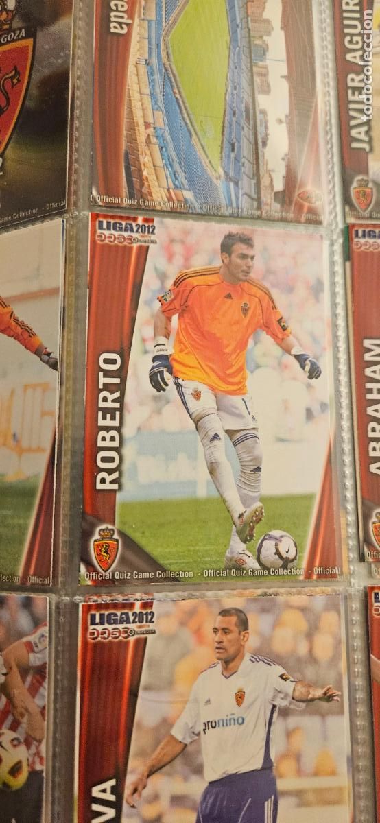 Cromos de f&uacute;tbol: 329 Roberto - Real Zaragoza - quiz game 2011 2012 sport mundicromo trading card