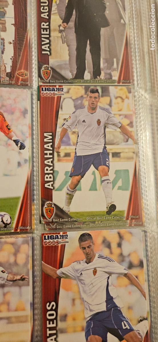 Cromos de f&uacute;tbol: 330 Abraham - Real Zaragoza - quiz game 2011 2012 sport mundicromo trading card