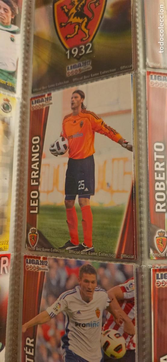 Cromos de f&uacute;tbol: 328 Leo Franco - Real Zaragoza - quiz game 2011 2012 sport mundicromo trading card