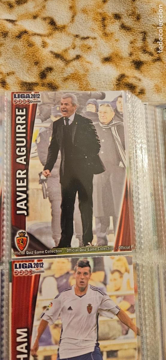 Cromos de f&uacute;tbol: 327 Javier Aguirre (Entrenador) - Real Zaragoza - quiz game 2011 2012 sport mundicromo trading card