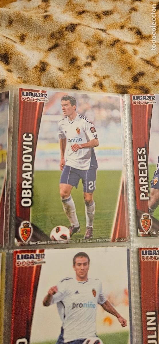 Cromos de f&uacute;tbol: 335 Obradovic - Real Zaragoza - quiz game 2011 2012 sport mundicromo trading card