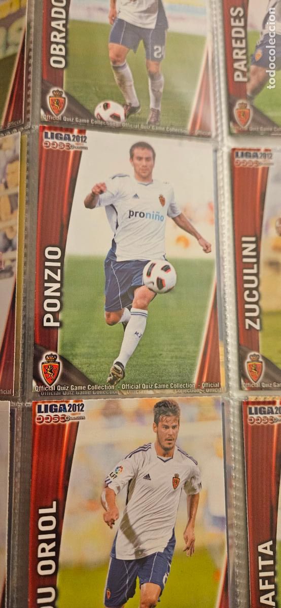 Cromos de f&uacute;tbol: 338 Ponzio - Real Zaragoza - quiz game 2011 2012 sport mundicromo trading card