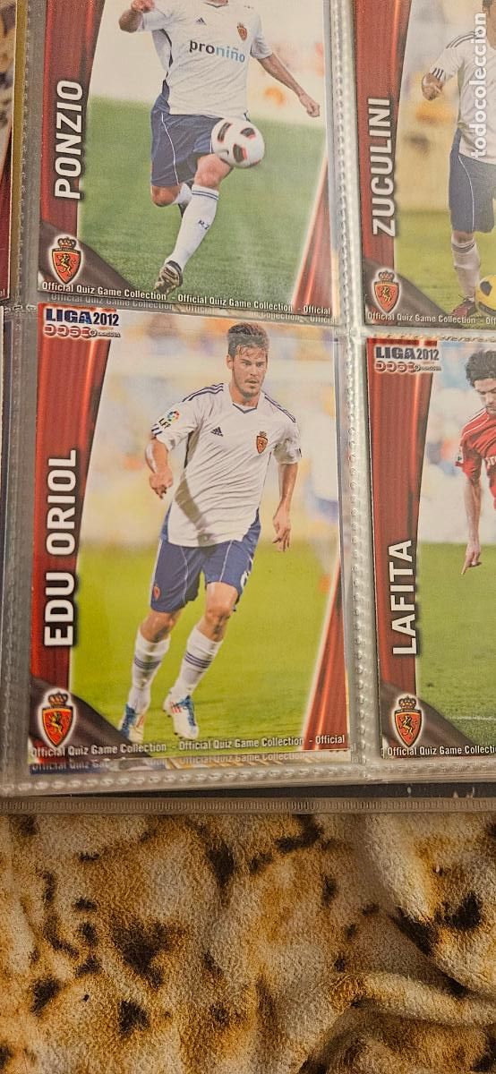 Cromos de f&uacute;tbol: 341 Edu Oriol - Real Zaragoza - quiz game 2011 2012 sport mundicromo trading card
