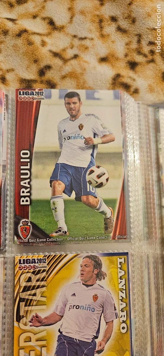 Cromos de f&uacute;tbol: 345 Braulio - Real Zaragoza - quiz game 2011 2012 sport mundicromo trading card