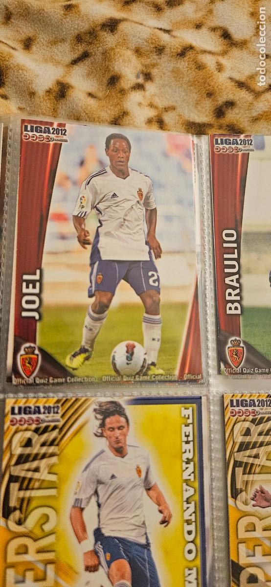 Cromos de f&uacute;tbol: 344 Joel - Real Zaragoza - quiz game 2011 2012 sport mundicromo trading card
