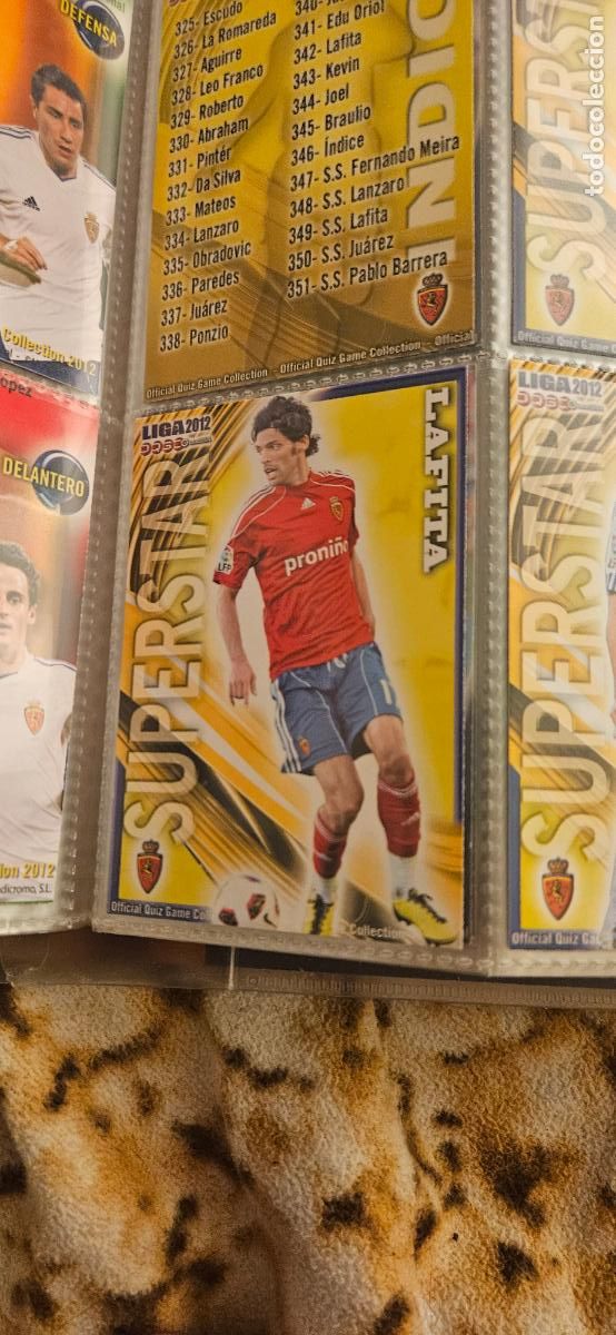 Cartes &agrave; collectionner de Football: 349 S.S. Lafita - Real Zaragoza - quiz game 2011 2012 sport mundicromo trading card
