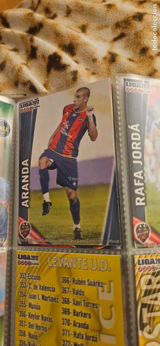 Cartes &agrave; collectionner de Football: 370 Aranda - Levante UD - quiz game 2011 2012 sport mundicromo trading card