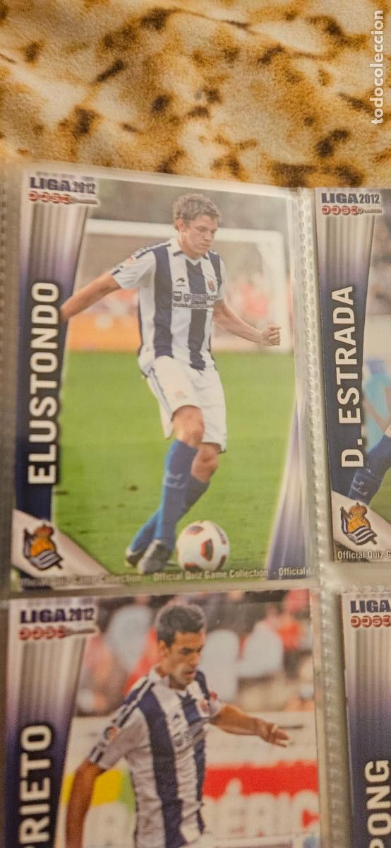 Fu&szlig;ball-Sticker: 389 elustondo - Real Sociedad - quiz game 2011 2012 sport mundicromo trading card