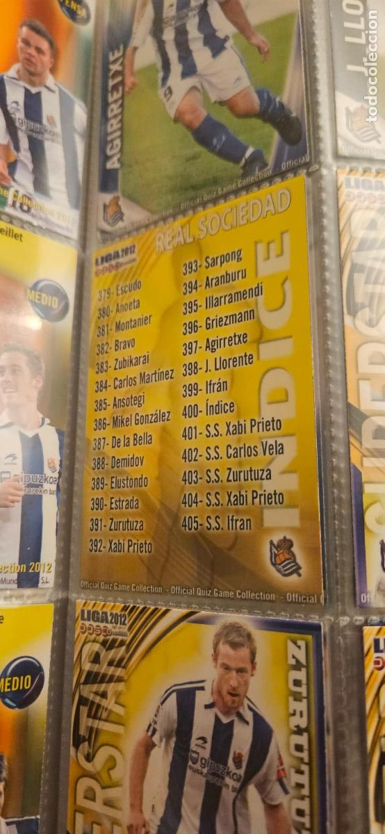 Cartes &agrave; collectionner de Football: 400 &Iacute;ndice de plantilla - Real Sociedad - quiz game 2011 2012 sport mundicromo trading card